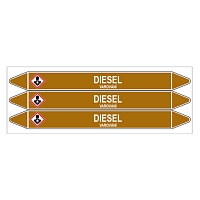 Značení potrubí, diesel,3 ks, 355 × 37 mm